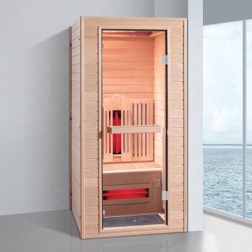 Tragbarer Mini -Fass -Sauna -Raum mit weitem Infrarot für 1 Person
