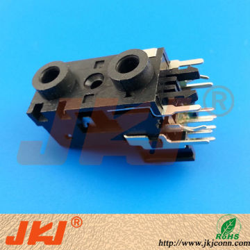 PJ-317D2S Righe Angle dip type double 3.5 waterproof phone jack