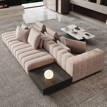 Modular Double-Sided Fabric Sofa for Large Living Spaces