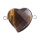 Yellow Tiger Eye 25mm Faceted Heart Connector for Jewelry Making Stone Links with Double Loops