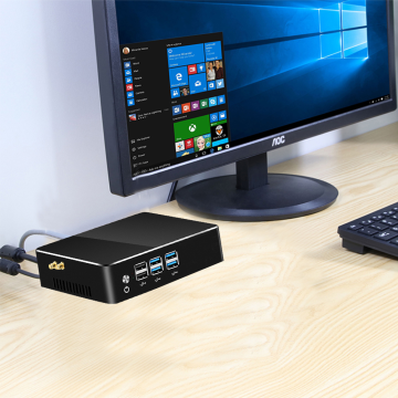 Komputer desktop pc mini dengan kipas penyejuk