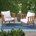 Outdoor Acacia Wood Patio Club Chair
