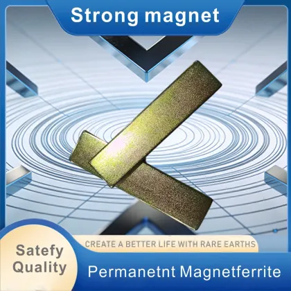 38H Golden Rare Earth Rectangle Magnet
