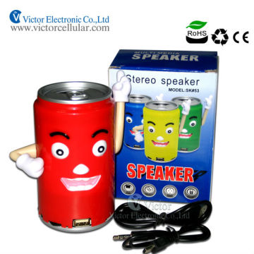 2014 NewEST Design Soda Cans Styles Professional Stereo Mini Speaker
