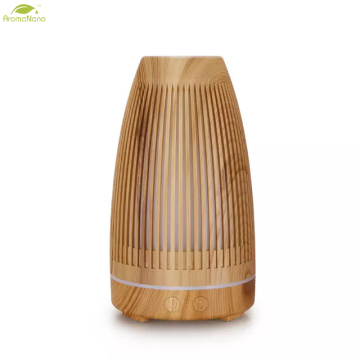AromaNano Colorful Night Light Lamp - Wooden Grain Aromatherapy Diffuser with Humidifier