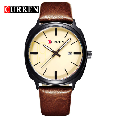 curren latest quartz watch for business men casucal style