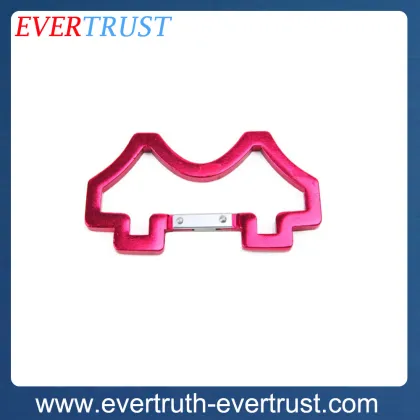 promotional custom metal primitive man shaped carabiner