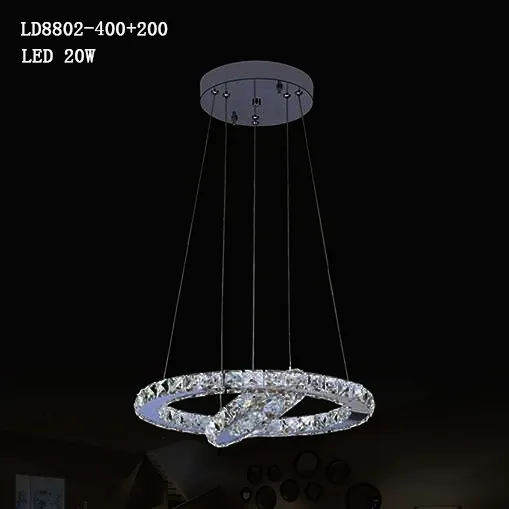 led modern chandelier multi crystal pendant light