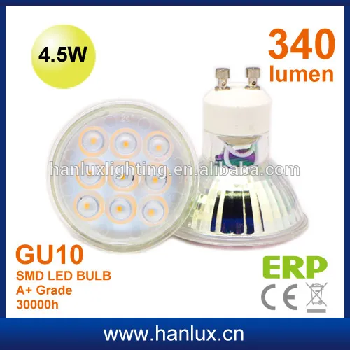 2014 NEW GU10 LED bulb 4W 320lm 30000h life CE ROHS ERP
