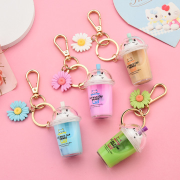 Cat Milk Tea Cup Keychain