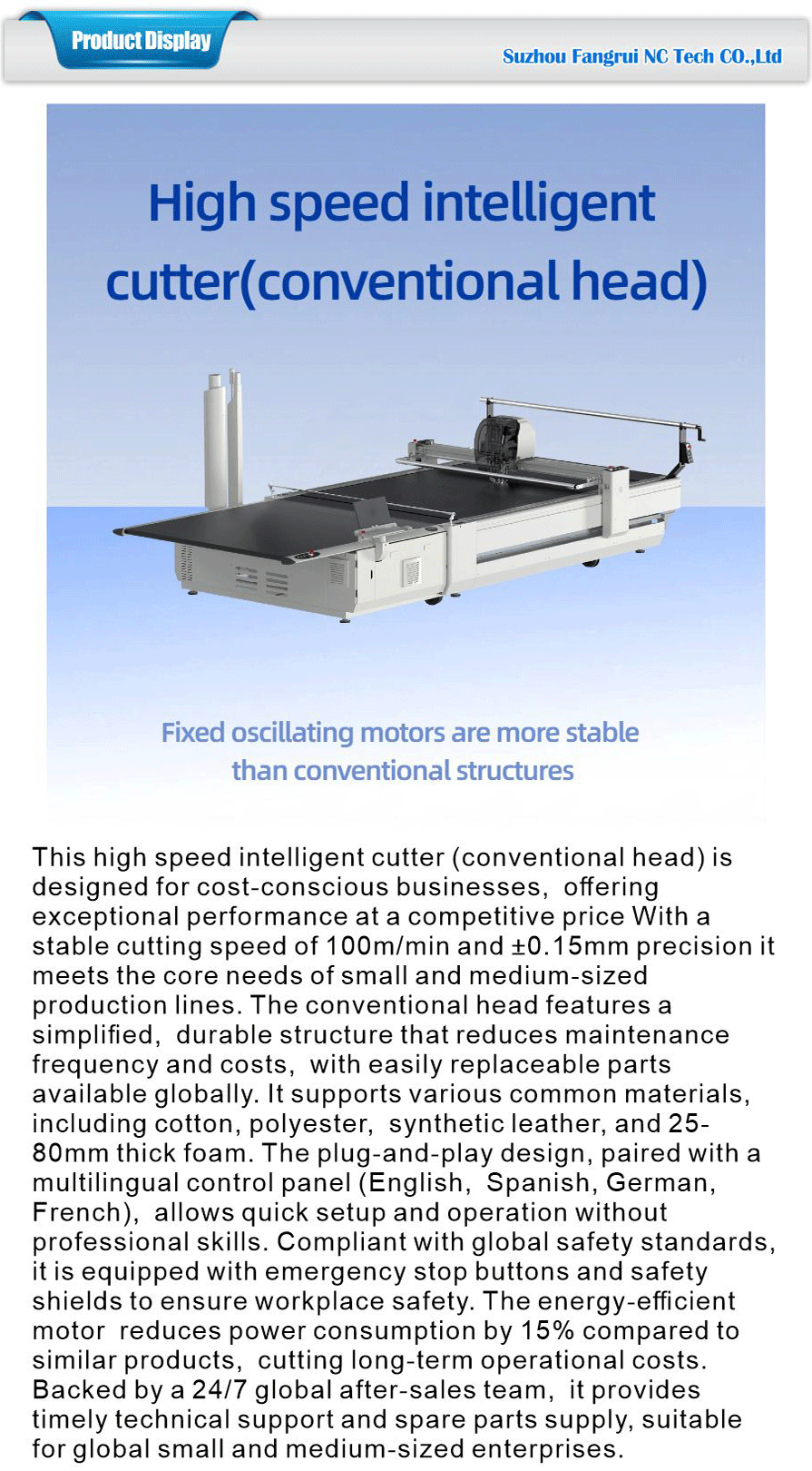 standard head cnc fabric tool