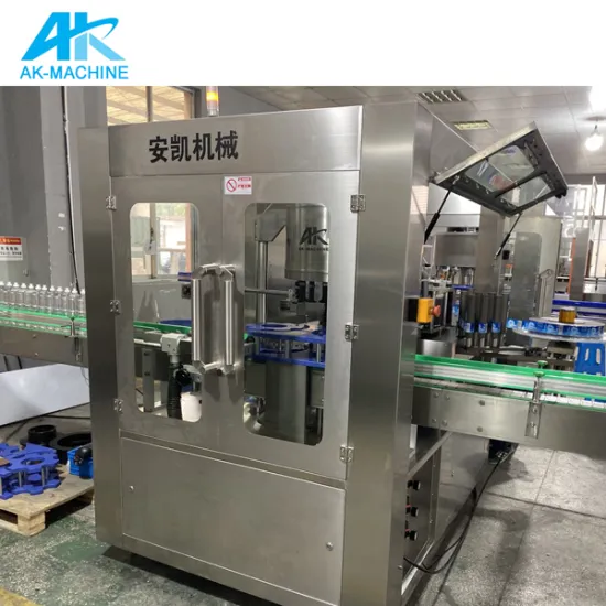 AK-HMR15 Water Bottle Labeling Machine - 15000BPH Rotary Hot Melt Glue Labeling System