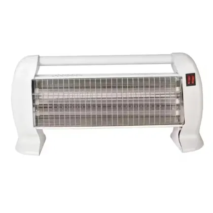 White Electric Quartz Heater with Tip-Over Protection