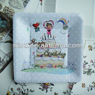 YLPP4991 fancy paper plates,rectangular paper plate