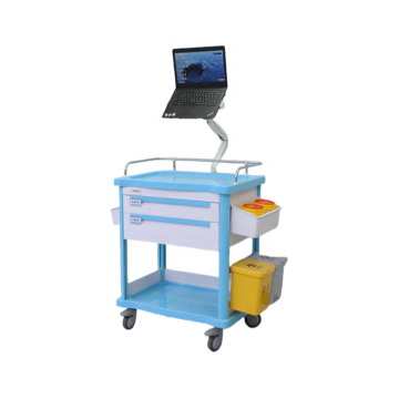 Carrinho de computador médico sobre rodas
