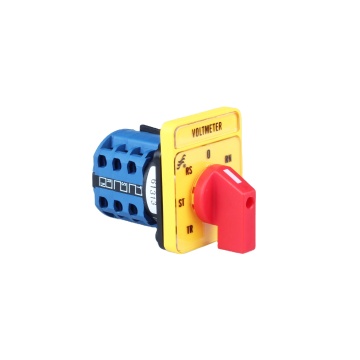 Cantak LW26-20 voltmeter dengan sijil CE, plat kuning, suis pemilih pemilih pemilih merah