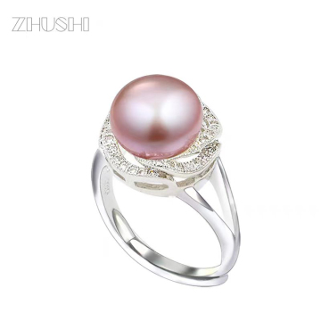 Natural freshwater pearl ring