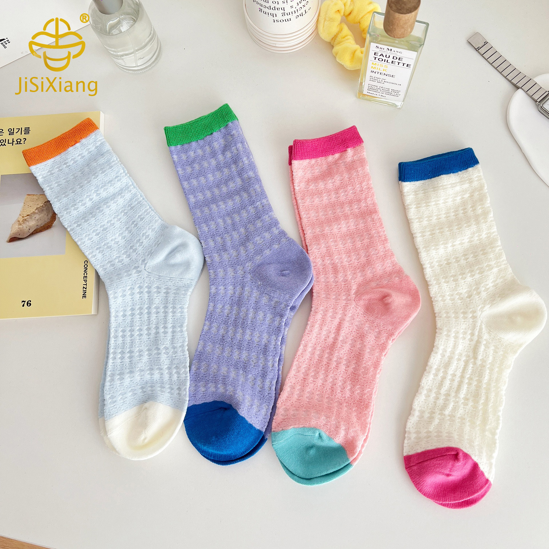 Korean version of mid length socks