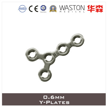 0.6mm Titanium Y- Cranio - Maxillo - Facial Plate