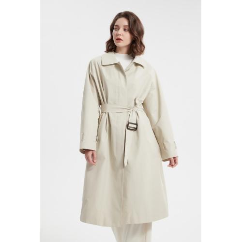 Long Sleeve Polyester Lapel neck Long Jacket Coat