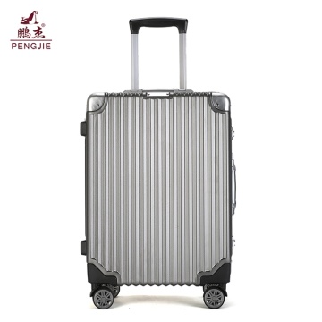 20 inch aluminium travel troli koper bagasi penuh