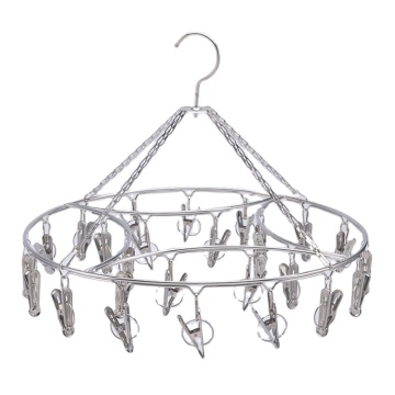 Multi-functional Stainless Steel Clothes Rack: Sock Hook Clip Drying Rack & Laundry Hanger