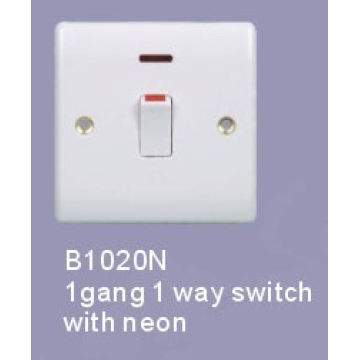 B Series Switch 1 Gang 20A Switched With Neon