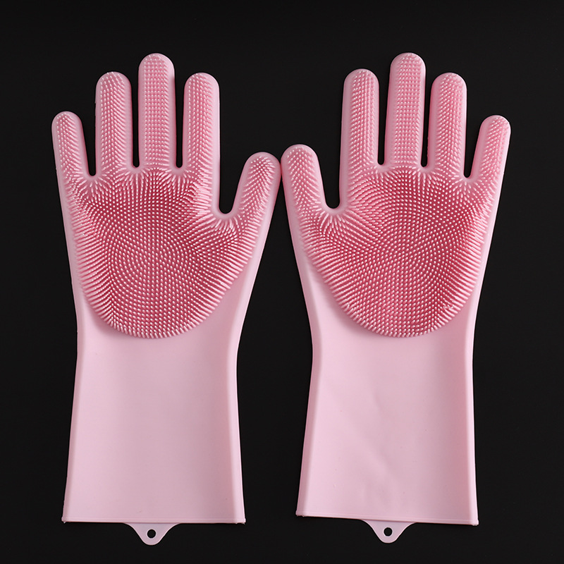 Silicone Gloves With Wash Scrubber 2 Jpg
