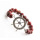 Red Jasper 8MM Round Beads Stretch Gemstone Bracelet with Diamante Piece