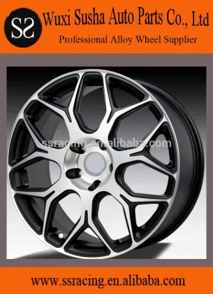 17" black machine face replica HRE alloy wheel