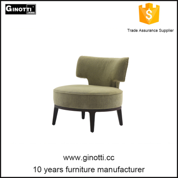 Wooden frame comfortable fabric armchair for hotel