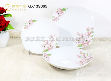 GUIXIN 18-piece Square summer Time outdoor Dinnerware, Service for 6,