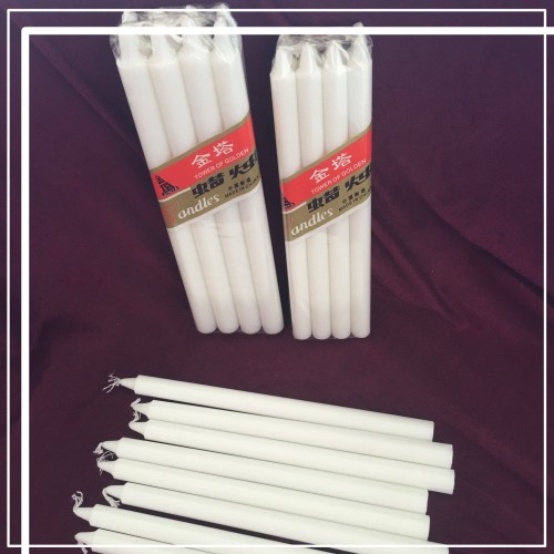 snow white stick wax snow color candle vela