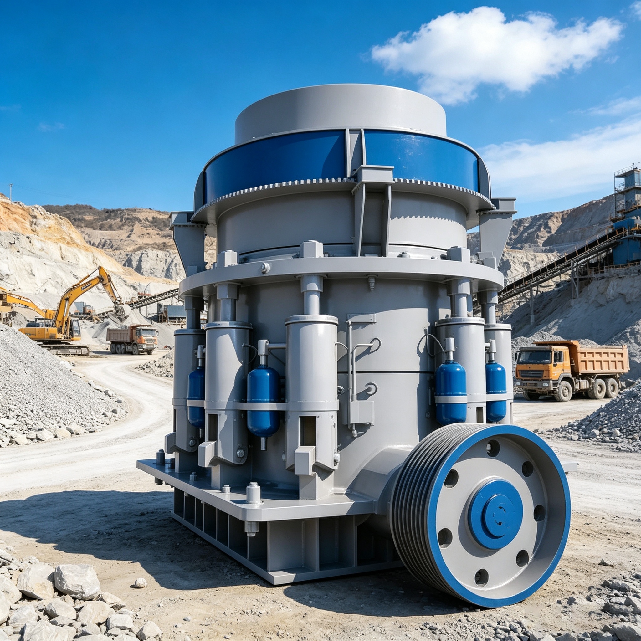 Constant discharge cone crusher 