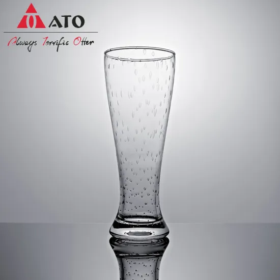 Clear Bubble Glass Pilsner Drinking Beer Glasses