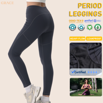 RTS Incontinence Yoga Gym Pants Compression High Waist Running Workout Leggings with Pocket