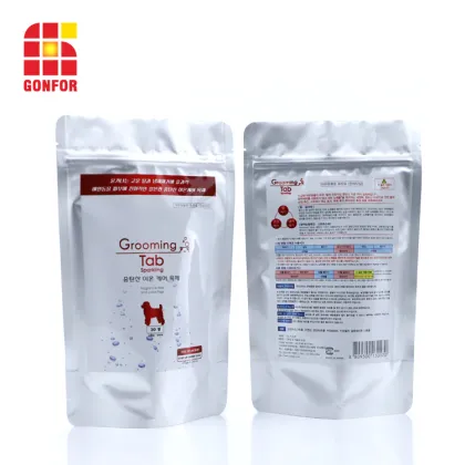 Aluminum stand up pouch with zipper round corner