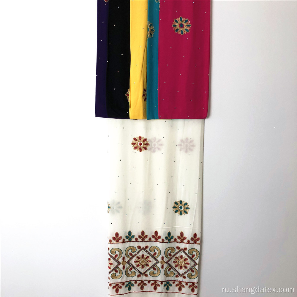Плетеный искусственный шелк с вышивкой