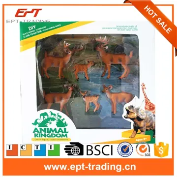 High simulation plastic mini deer 3d model toys