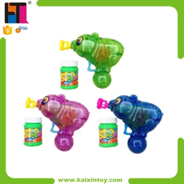 Plastic Friction Manual Bubble Gun With Light