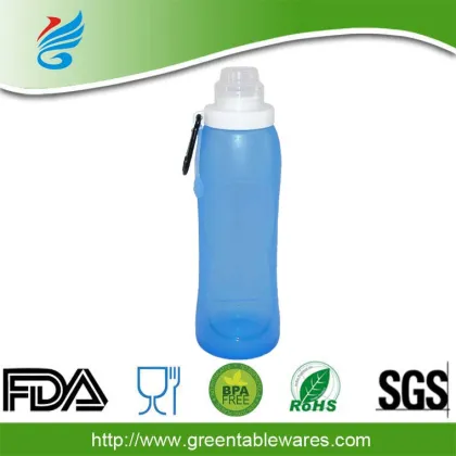 folding travel water bottle with clip