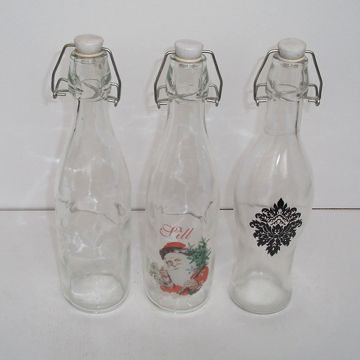 Glass Bottle with Decal, Rubber Pad and Plastic Lid, Available in 500/450mL Capacity