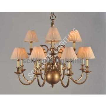 1002084 12 lights Willingham Myers antique solid brass chandelier