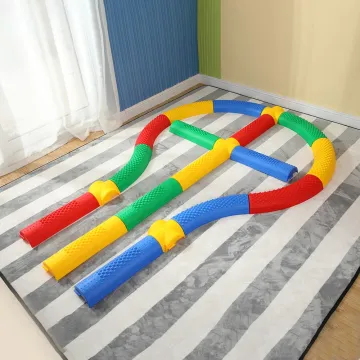 Colored Wavy Circle Balance Beam: A Sensory Integration Tactile Board Toy for Kids