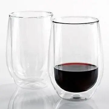 Double Wall Cabernet Stemless Wine Glasses