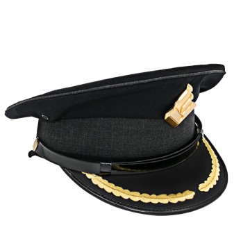 Patchs de broderie de chapeaux de robe d&#39;uniforme militaire noir