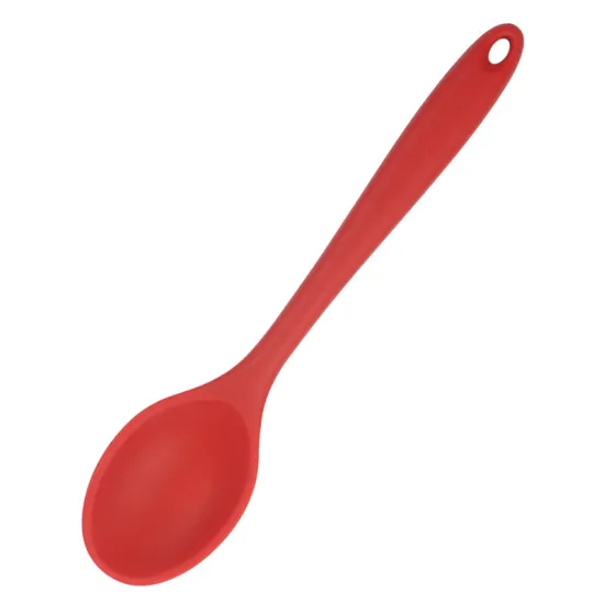 High-Quality, Food-Grade Silicone Stirring Spoons with Non-Slip Handles - Perfect for Kids' Dinner and Soup