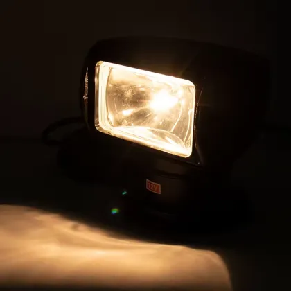 12V Marine Searchlight for Yacht Boat Ship with Remote Control and Halogen Bulbs