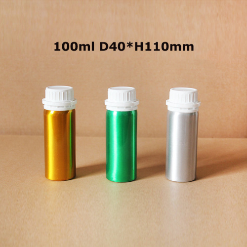 Colorful exterior polished aluminum bottle essential oil