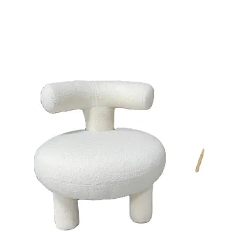ModernSolidWood Frame Fabric Teddy Fabric Engel Olga Chair